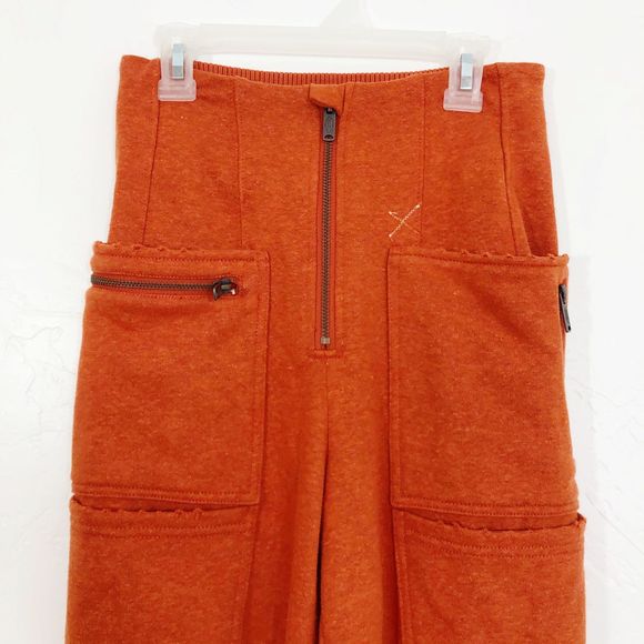 Free People Break Away High Rise Sweatpants Orange - Picture 3 of 10